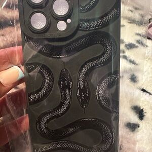 Black Snake Design Phone Case